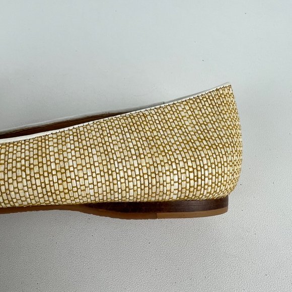 Jack Rogers I Do Raffia Loafers Bridal Wedding Slip On Natural White size 6 - Picture 13 of 16